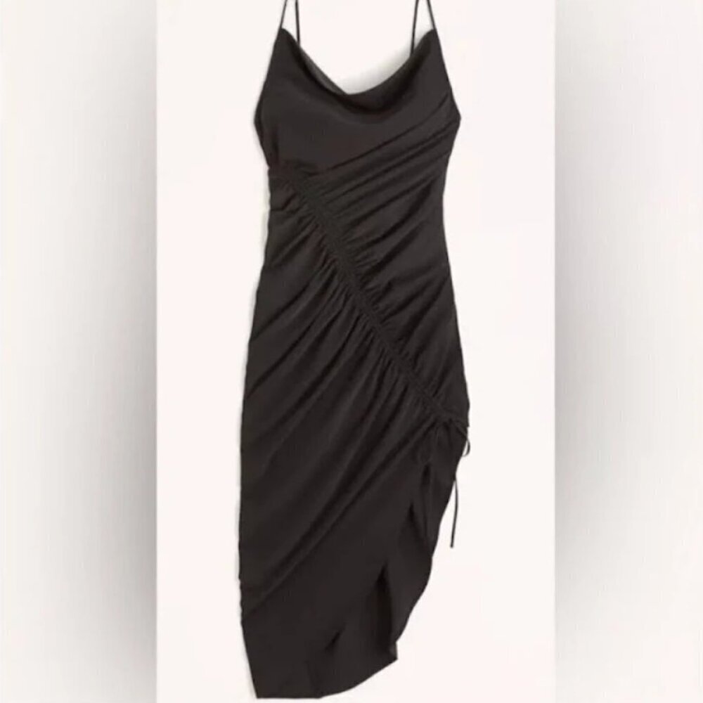 Abercrombie & Fitch Black Rouched Asymetrical Dress